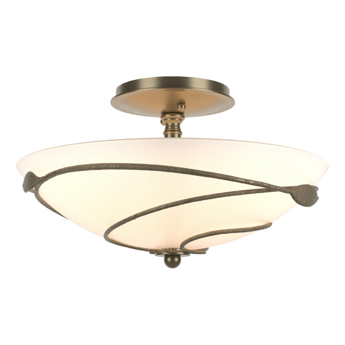 Hubbardton Forge 126712-SKT-84-GG0048 Two Light Semi-Flush Mount, Soft Gold