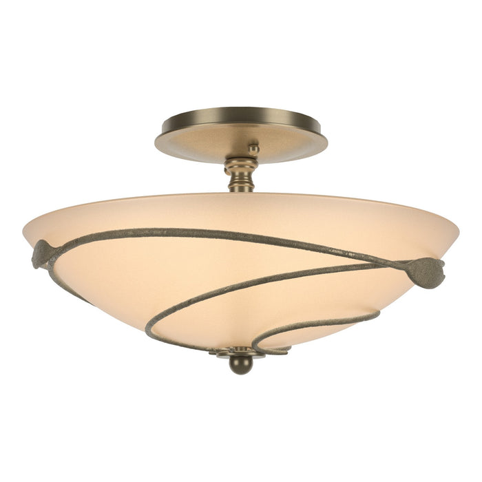 Hubbardton Forge 126712-SKT-84-SS0048 Two Light Semi-Flush Mount, Soft Gold