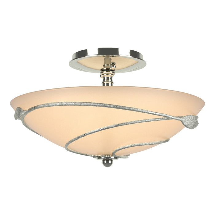 Hubbardton Forge 126712-SKT-85-SS0048 Two Light Semi-Flush Mount, Sterling
