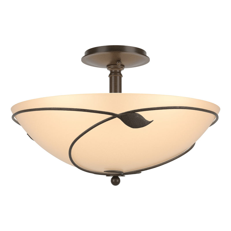 Hubbardton Forge 126732-SKT-05-SS0052 Three Light Semi-Flush Mount, Bronze