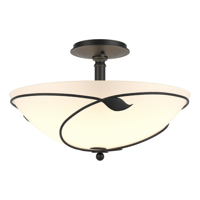 Hubbardton Forge 126732-SKT-10-GG0052 Three Light Semi-Flush Mount, Black