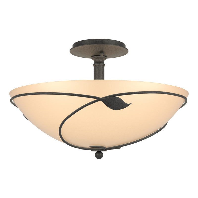 Hubbardton Forge 126732-SKT-20-SS0052 Three Light Semi-Flush Mount, Natural Iron