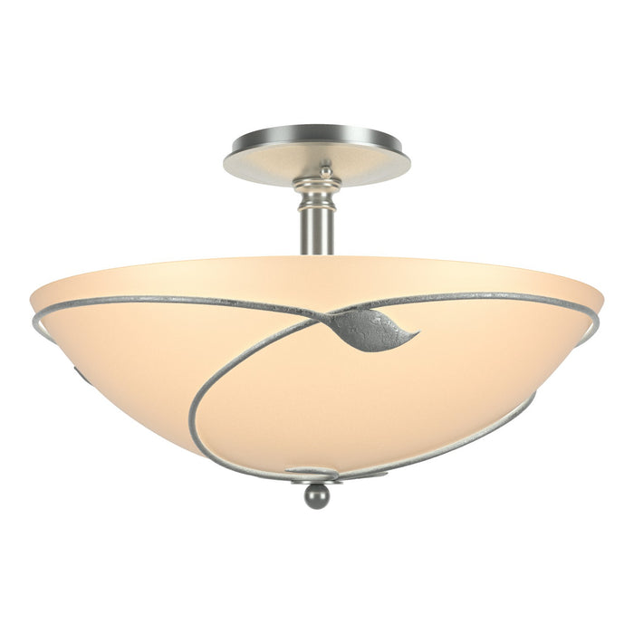Hubbardton Forge 126732-SKT-82-SS0052 Three Light Semi-Flush Mount, Vintage Platinum