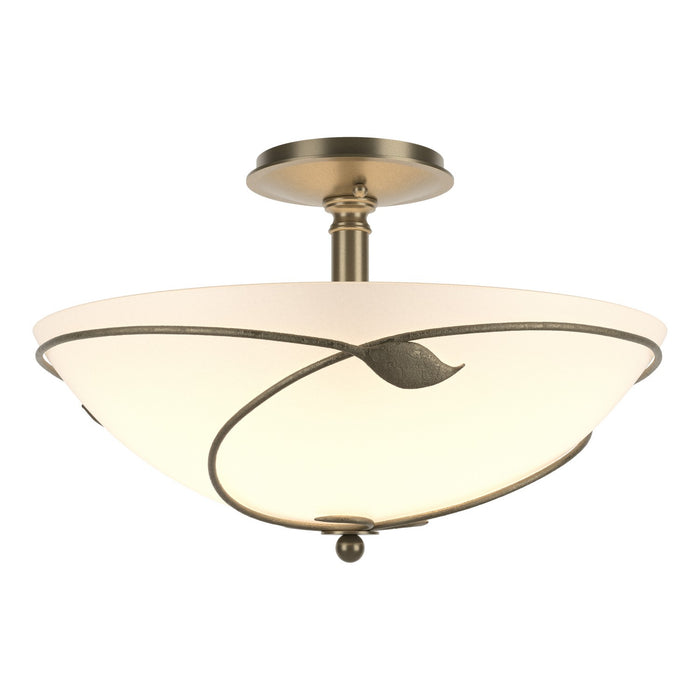 Hubbardton Forge 126732-SKT-84-GG0052 Three Light Semi-Flush Mount, Soft Gold