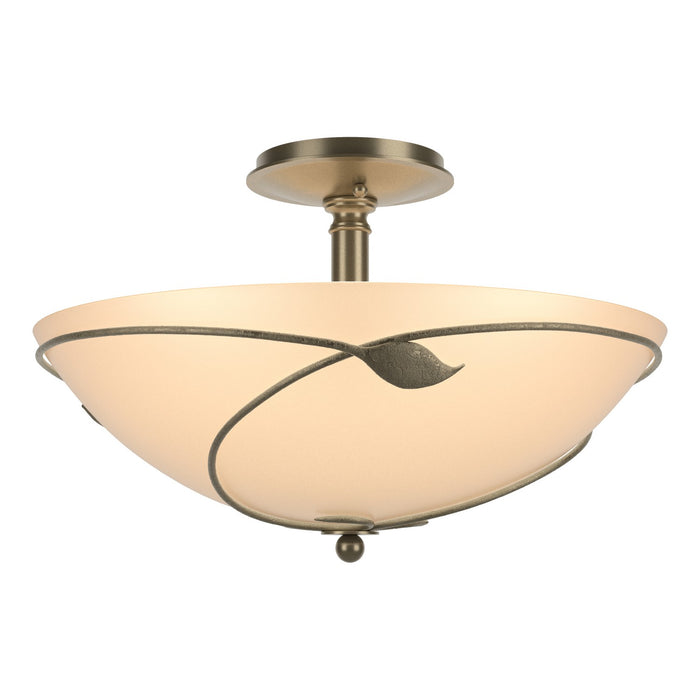 Hubbardton Forge 126732-SKT-84-SS0052 Three Light Semi-Flush Mount, Soft Gold