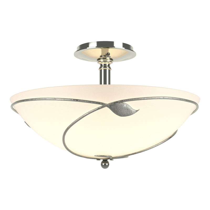 Hubbardton Forge 126732-SKT-85-GG0052 Three Light Semi-Flush Mount, Sterling