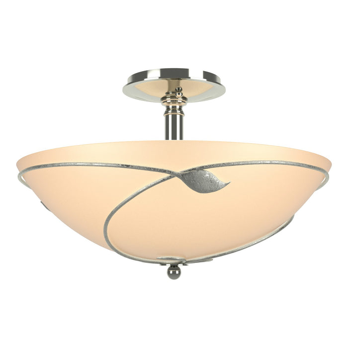 Hubbardton Forge 126732-SKT-85-SS0052 Three Light Semi-Flush Mount, Sterling