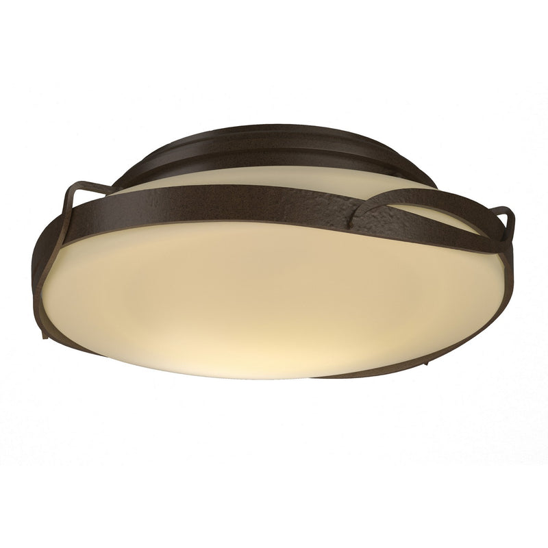 Hubbardton Forge 126740-SKT-05-GG0097 Two Light Flush Mount, Bronze