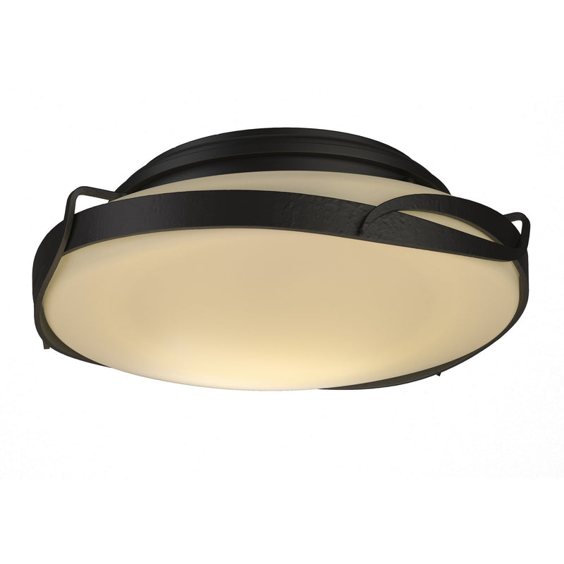 Hubbardton Forge 126740-SKT-10-GG0097 Two Light Flush Mount, Black