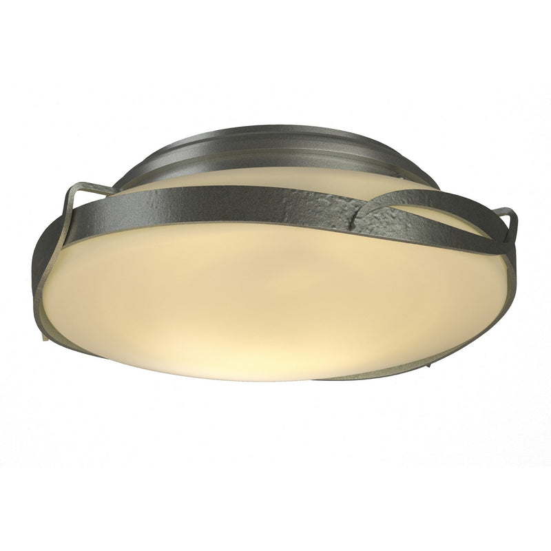 Hubbardton Forge 126740-SKT-82-GG0097 Two Light Flush Mount, Vintage Platinum