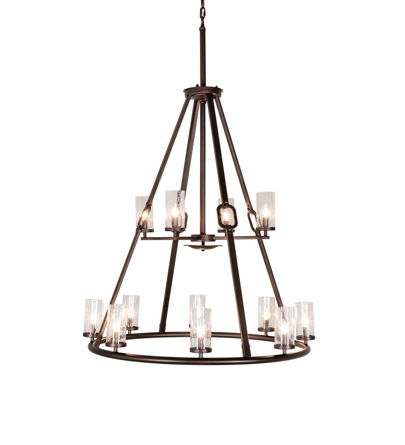 Meyda Tiffany 260339 12 Light Chandelier, Mahogany Bronze