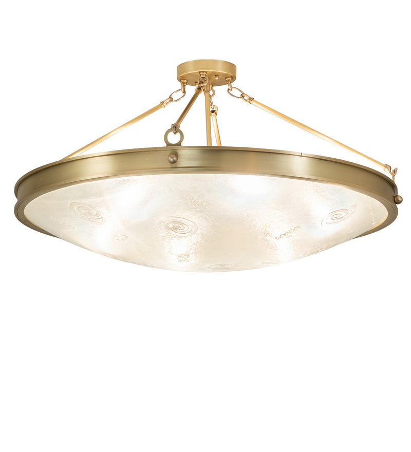 Meyda Tiffany 264383 Six Light Semi-Flushmount, Brushed Brass