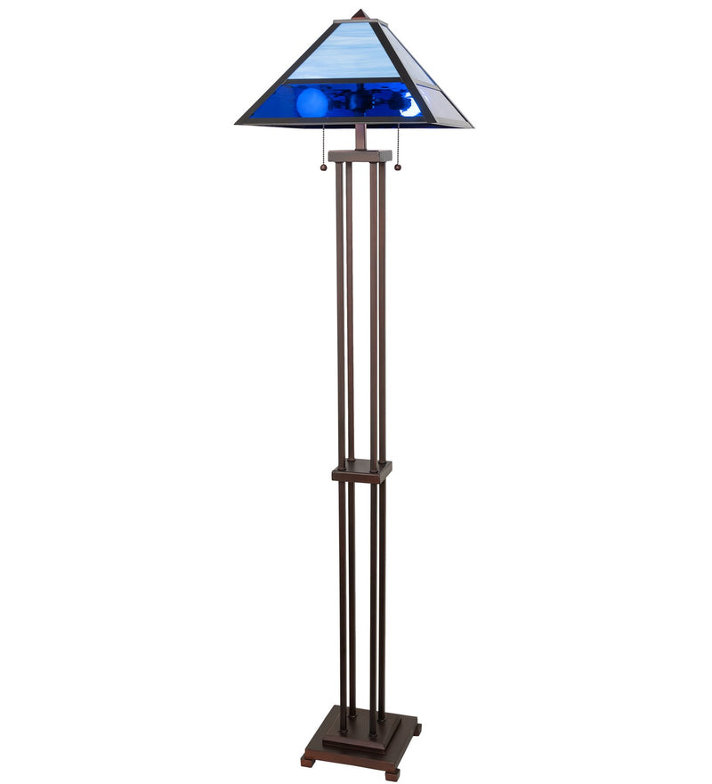 Meyda Tiffany 264647 Two Light Floor Lamp, Craftsman Brown,Mahogany Bronze