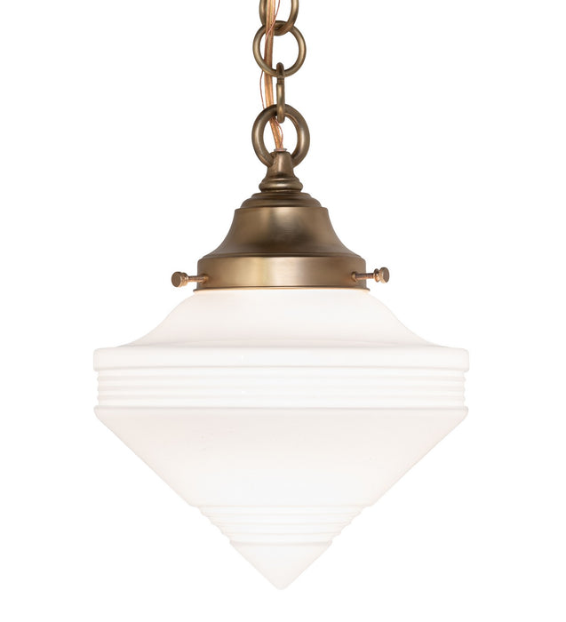 Meyda Tiffany 264655 One Light Pendant, Satin Brass