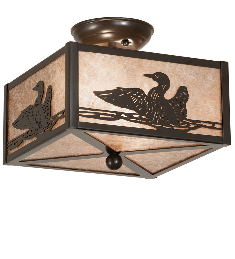 Meyda Tiffany 264714 Two Light Flushmount, Timeless Bronze