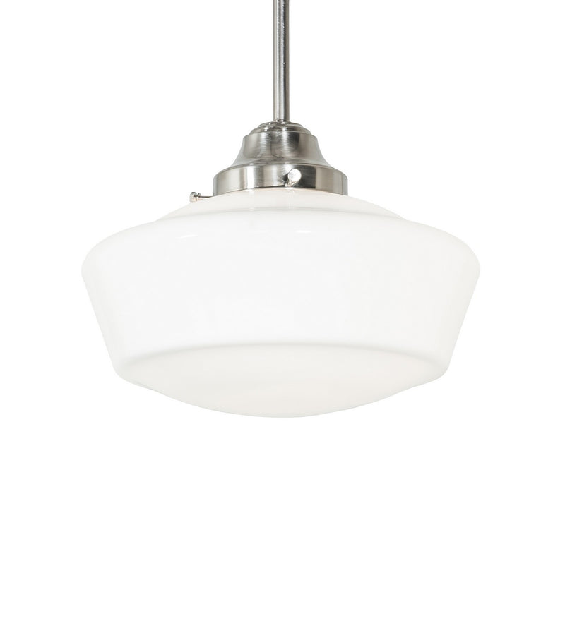 Meyda Tiffany 264824 One Light Pendant, Brushed Nickel