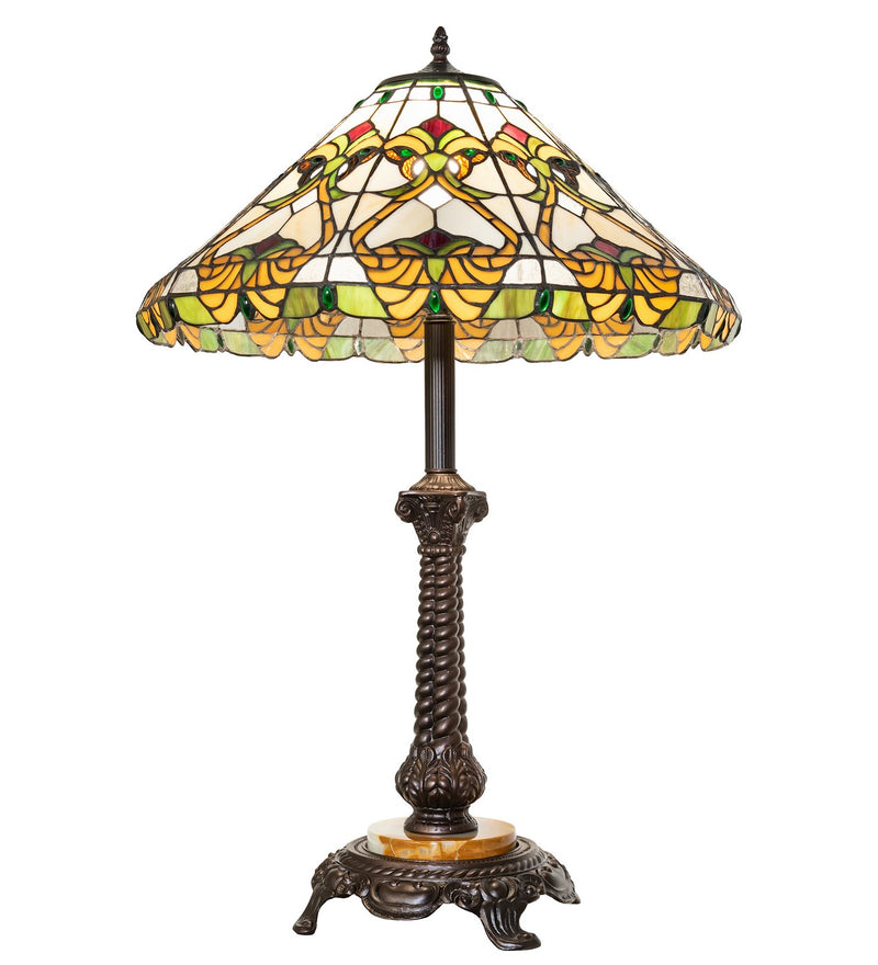 Meyda Tiffany 264863 30" Table Lamp, Mahogany Bronze