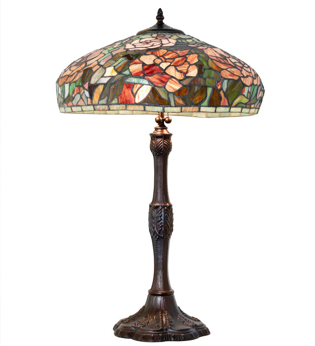 Meyda Tiffany 265071 Three Light Table Lamp, Mahogany Bronze