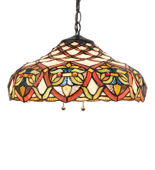 Meyda Tiffany 265146 Three Light Pendant, Mahogany Bronze