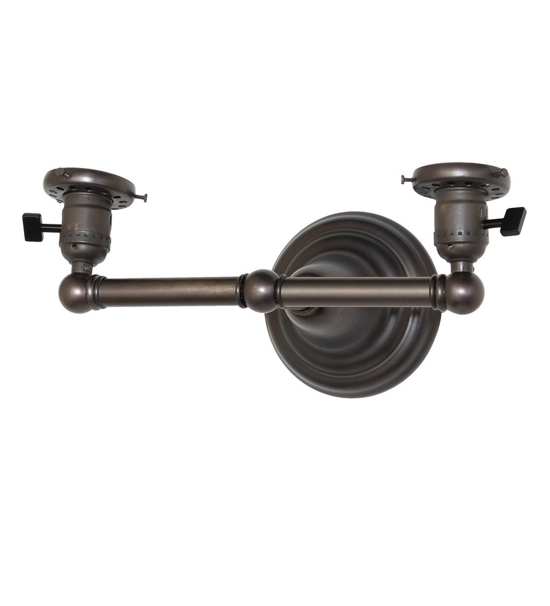 Meyda Tiffany 265187 Two Light Wall Sconce Hardware, Brass On Black