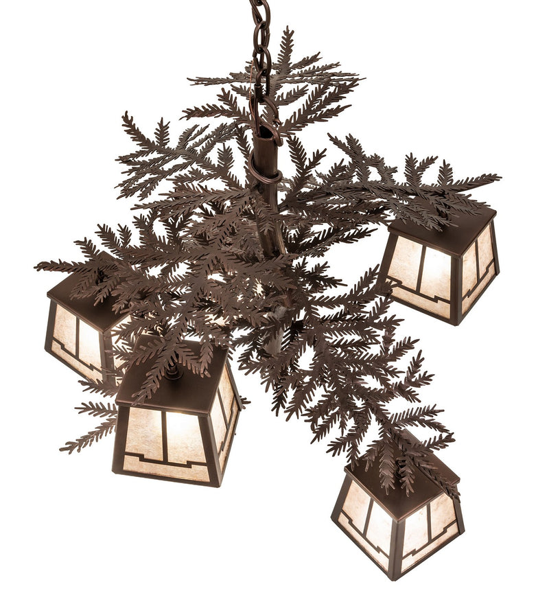 Meyda Tiffany 265656 Five Light Chandelier, Mahogany Bronze