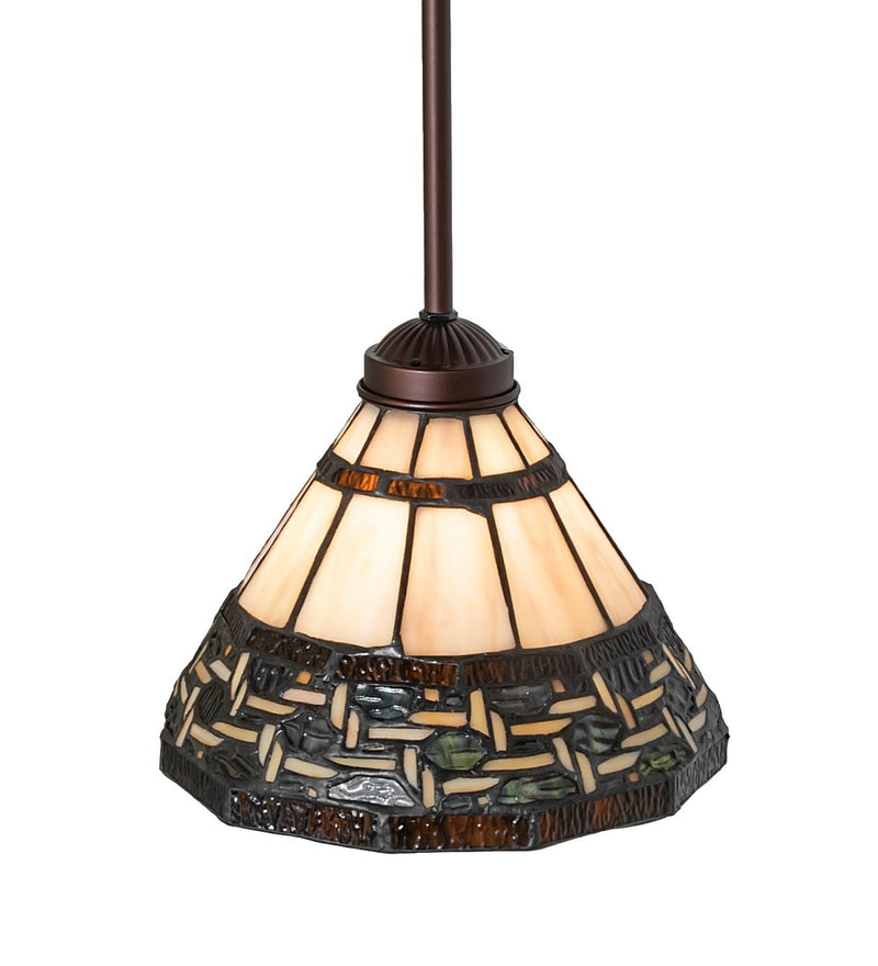 Meyda Tiffany 265802 One Light Mini Pendant, Mahogany Bronze