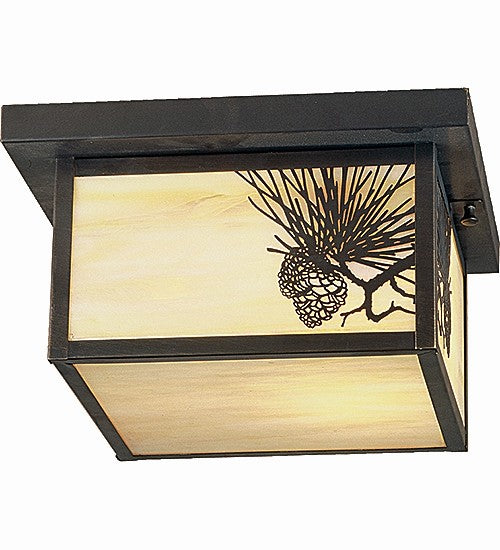 Meyda Tiffany 38559 Two Light Flushmount, Craftsman Brown