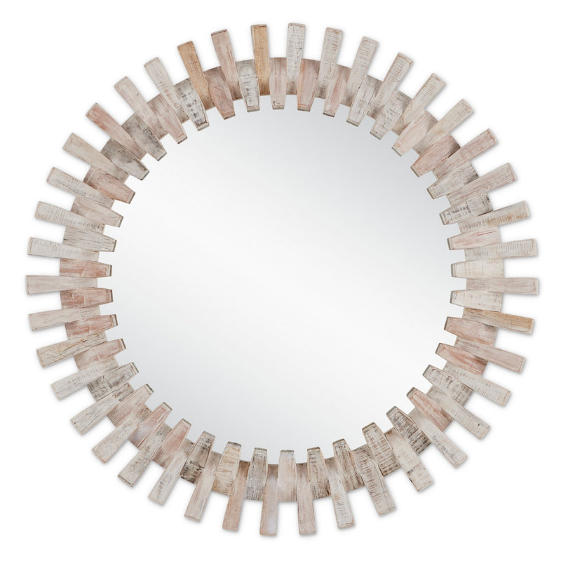 Currey and Company 1000-0133 Mirror, Whitewash/Mirror