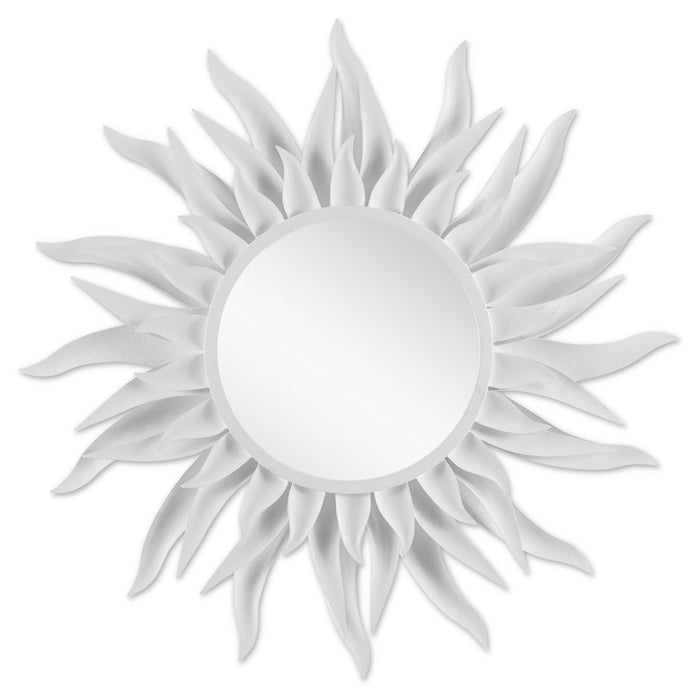 Currey and Company 1000-0142 Mirror, Gesso White/Mirror