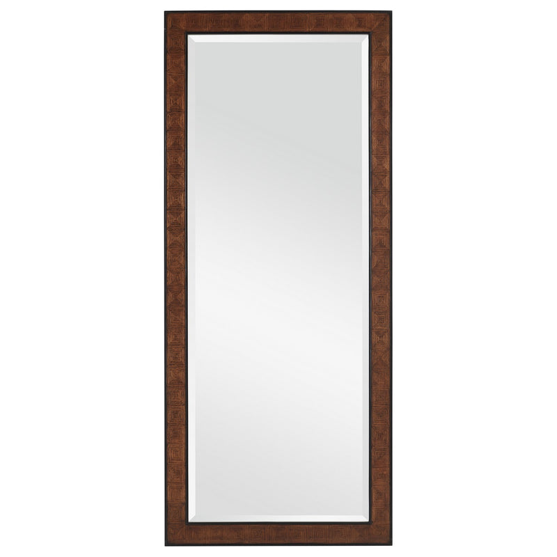 Currey and Company 1000-0144 Floor Mirror, Kona/Black/Mirror