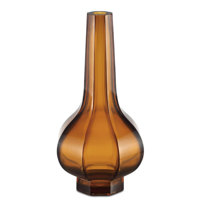 Currey and Company 1200-0677 Vase, Amber