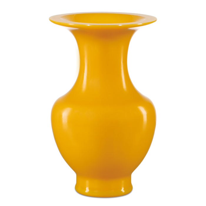 Currey and Company 1200-0680 Vase, Imperial Yellow
