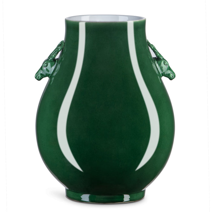 Currey and Company 1200-0702 Vase, Imperial Green