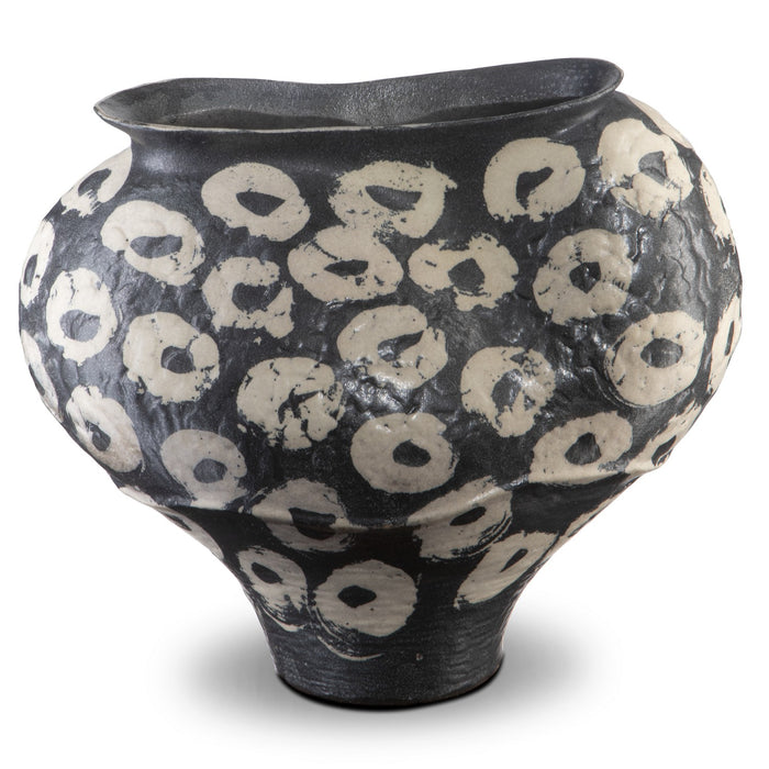Currey and Company 1200-0712 Bowl, Black/Light Mud