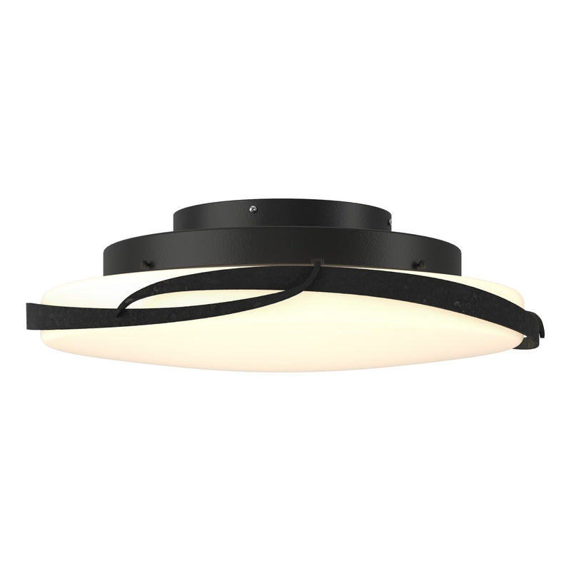 Hubbardton Forge 126742-LED-10-GG0437 LED Semi-Flush Mount, Black