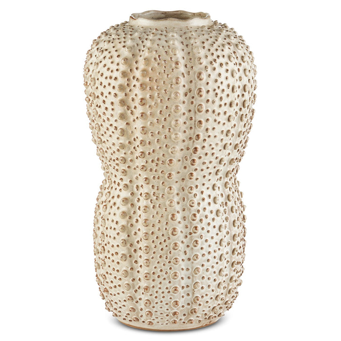 Currey and Company 1200-0743 Vase, Ivory/Brown