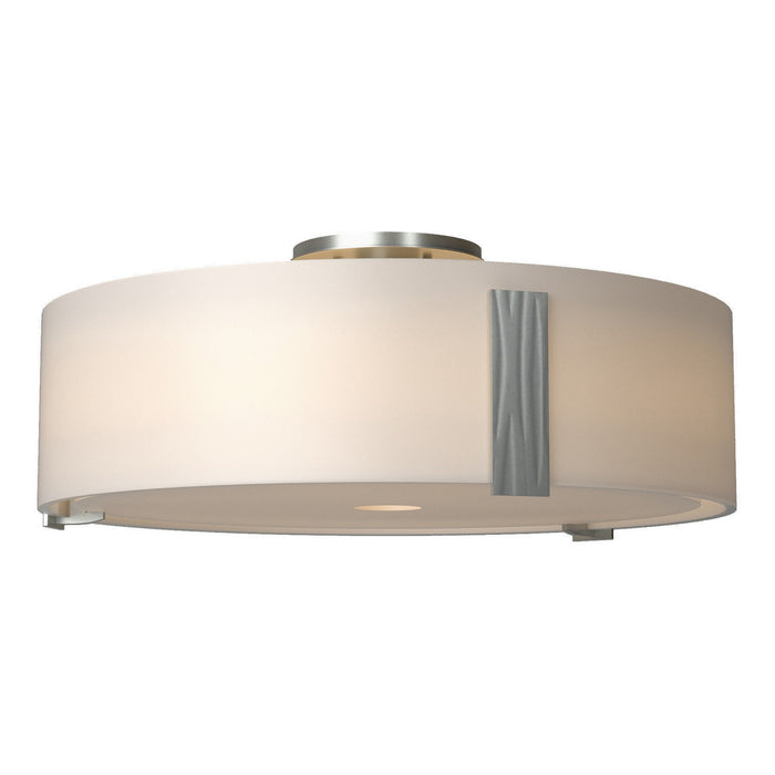 Hubbardton Forge 126751-SKT-82-GG0216 Three Light Semi-Flush Mount, Vintage Platinum