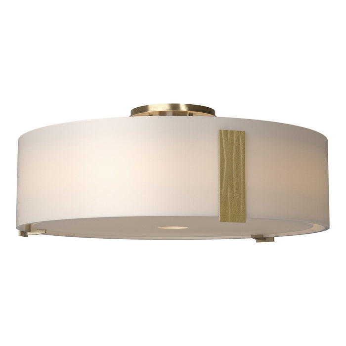 Hubbardton Forge 126751-SKT-86-GG0216 Three Light Semi Flush Mount, Modern Brass