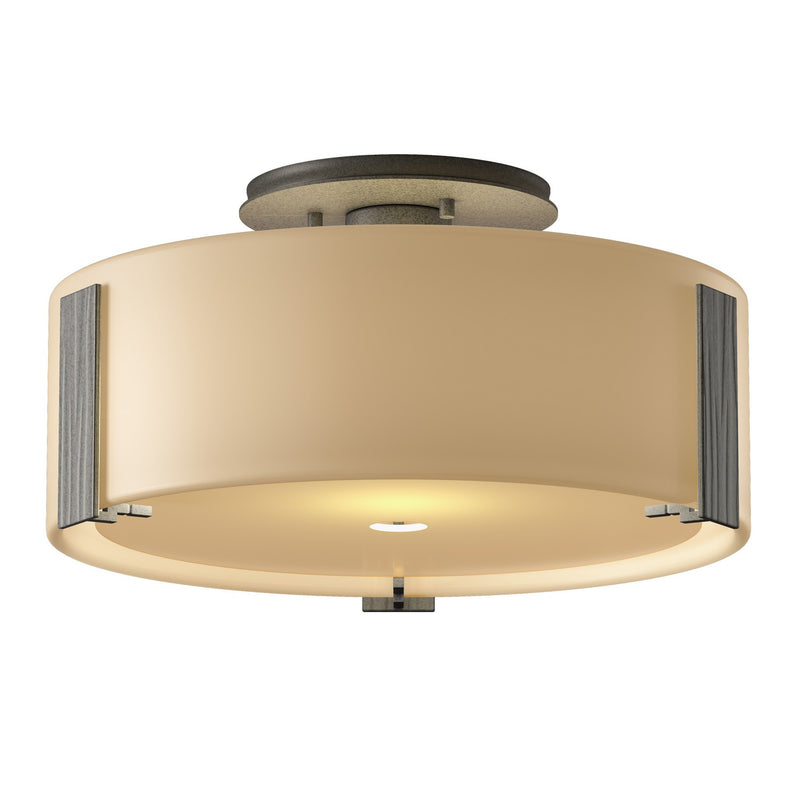 Hubbardton Forge 126753-SKT-20-GG0218 One Light Semi-Flush Mount, Natural Iron