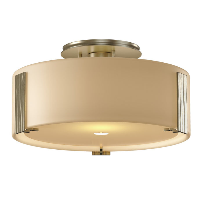 Hubbardton Forge 126753-SKT-84-GG0218 One Light Semi-Flush Mount, Soft Gold