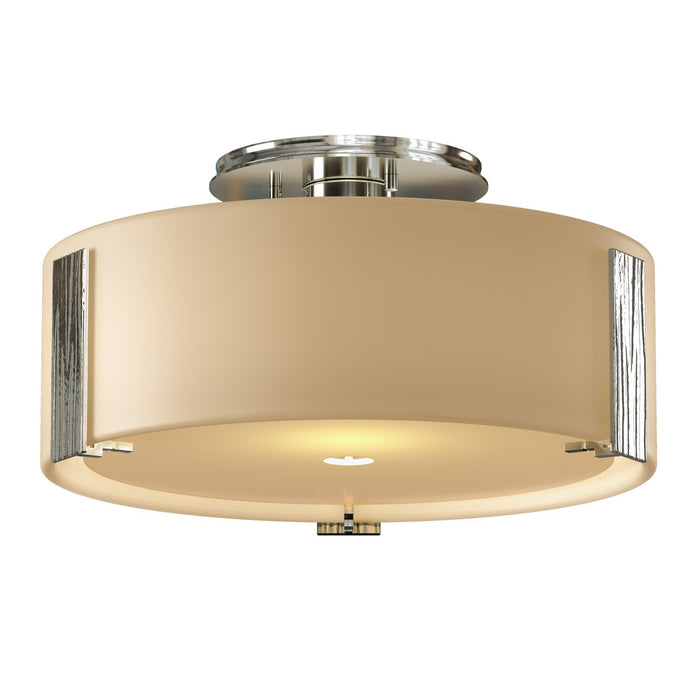Hubbardton Forge 126753-SKT-85-GG0218 One Light Semi-Flush Mount, Sterling