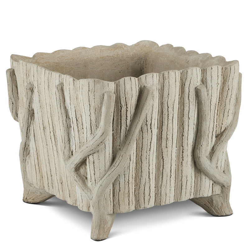 Currey and Company 2200-0023 Planter, Portland / Faux Bois