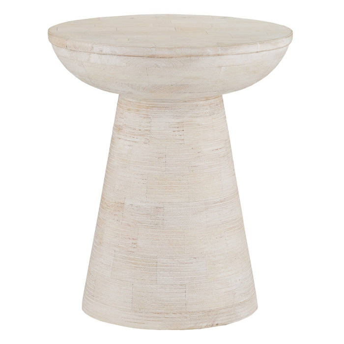 Currey and Company 3000-0236 Accent Table, Whitewash