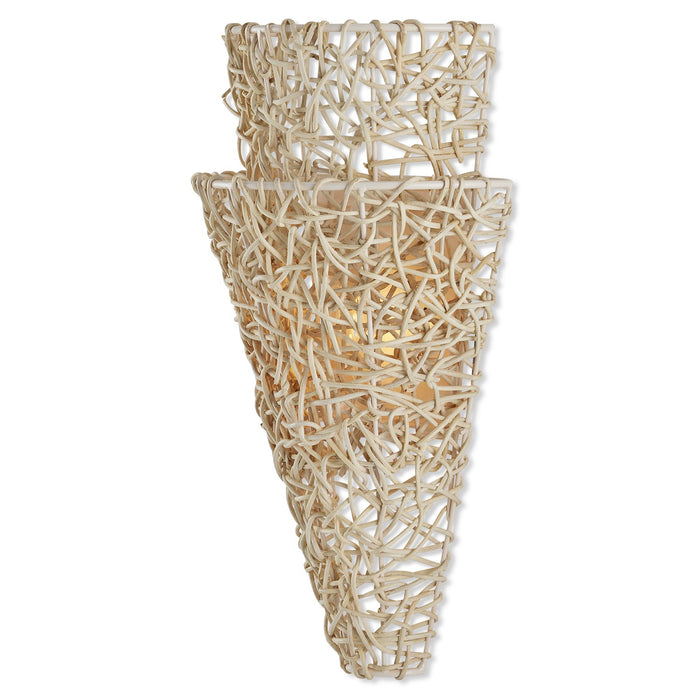 Currey and Company 5000-0225 One Light Wall Sconce, Vanilla/Bleached Natural