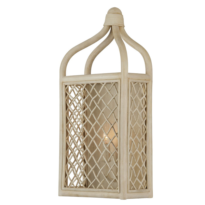 Currey and Company 5000-0233 One Light Wall Sconce, Bleached Natural/Antique Pearl