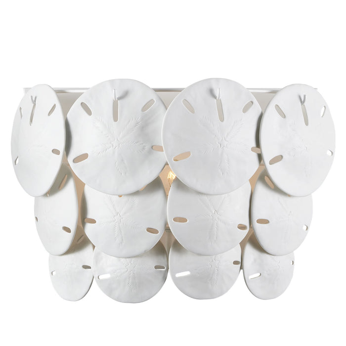 Currey and Company 5000-0234 Three Light Wall Sconce, Sugar White/White