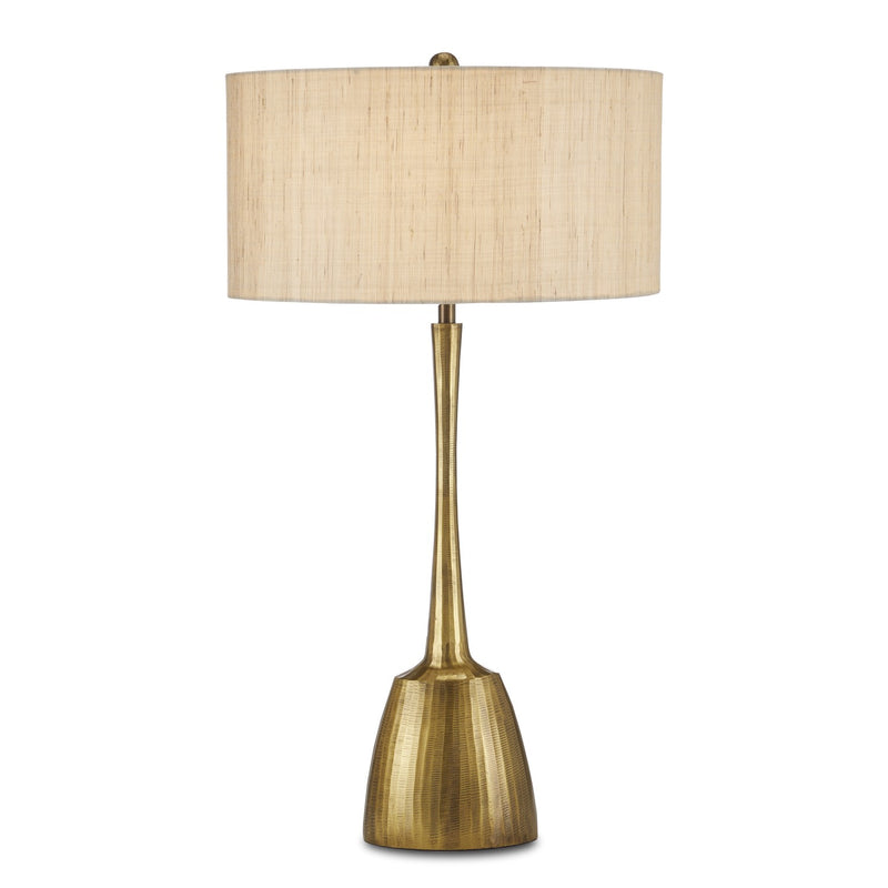 Currey and Company 6000-0861 One Light Table Lamp, Antique Brass