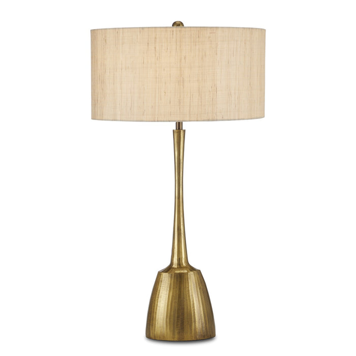 Currey and Company 6000-0861 One Light Table Lamp, Antique Brass