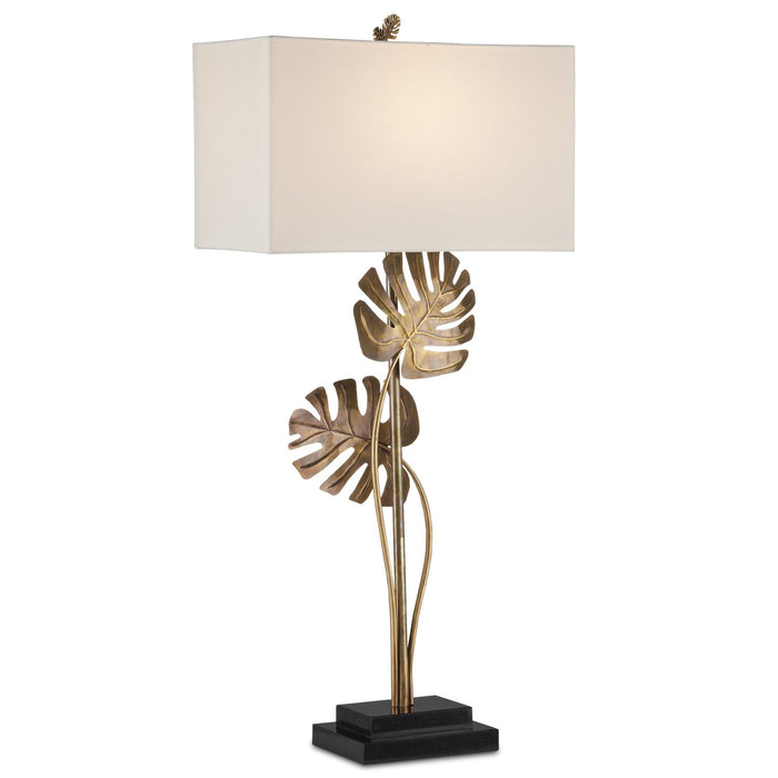 Currey and Company 6000-0881 One Light Table Lamp, Antique Brass/Black