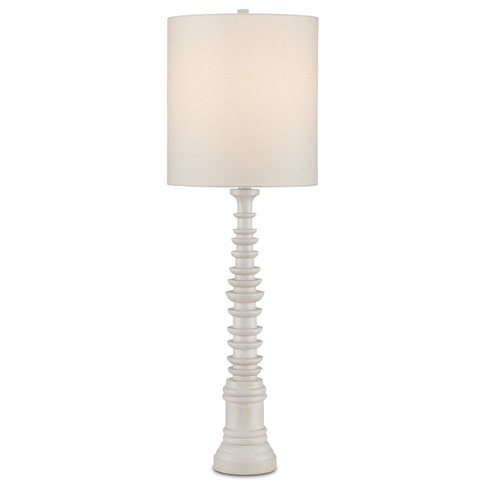 Currey and Company 6000-0896 One Light Table Lamp, Whitewash
